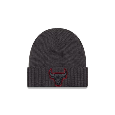 Chicago Bulls Gorra | New Era NBA Crisp Cover Knit Beanie Mexico - Grises